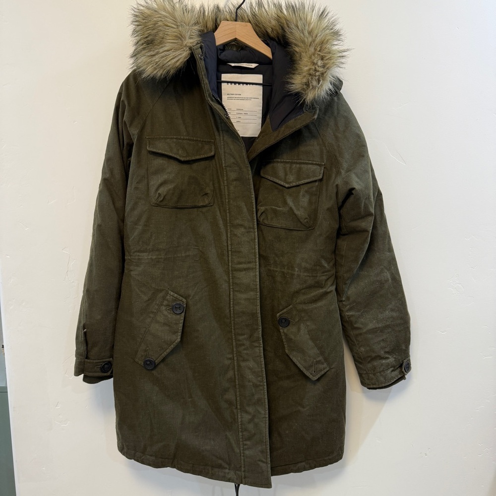 ARITZIA COMMUNITY | Paradigm Warmest Fish
Tail Parka Coat Military Edition sz L - Picture 5 of 13